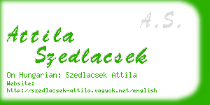 attila szedlacsek business card